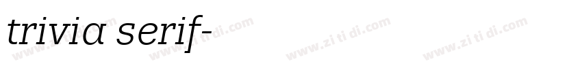 trivia serif字体转换